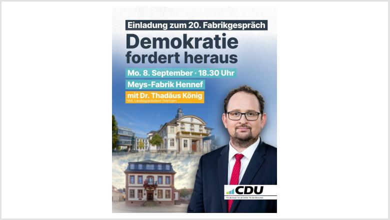 20. Fabrikgespräch mit Dr. Thadäus König am 08. September 2025 um 18:30